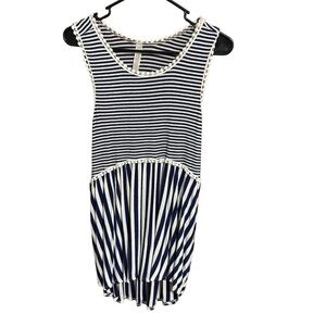Women’s Navy & White Striped Tank